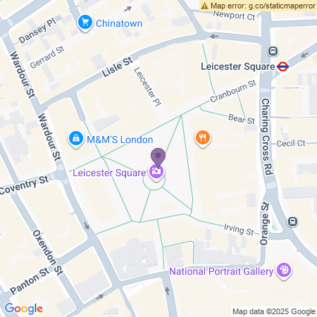 Spiegeltent in Leicester Square Location