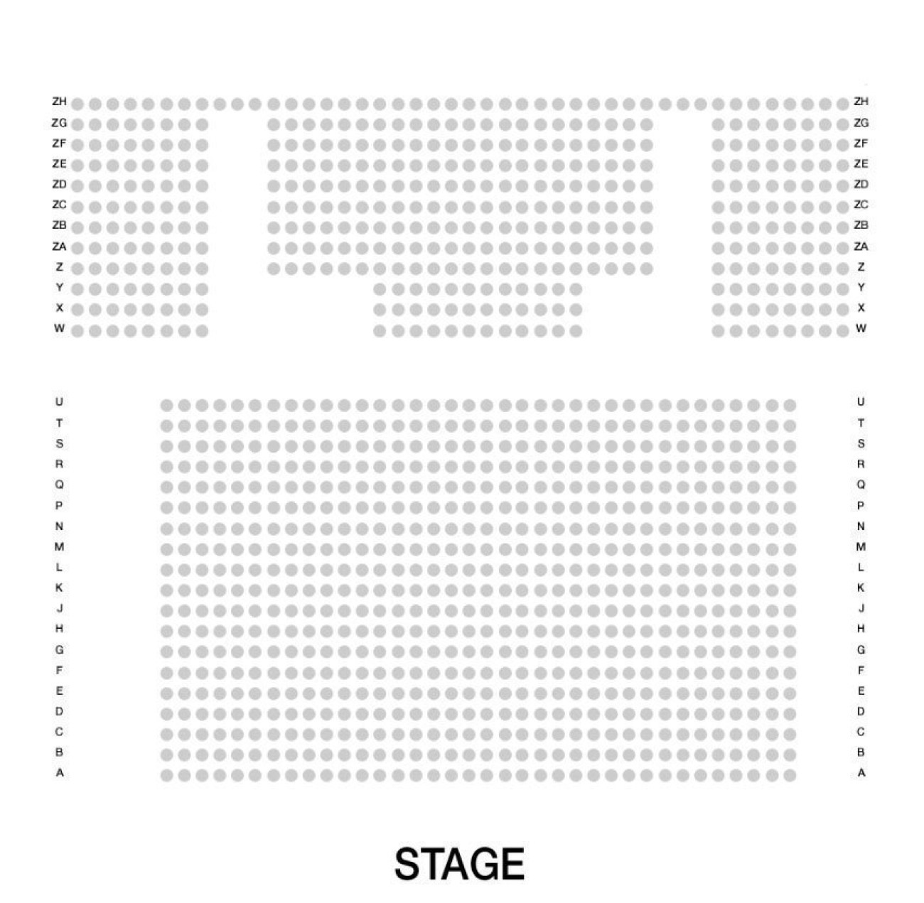 Troubadour White City Theatre Seating plan