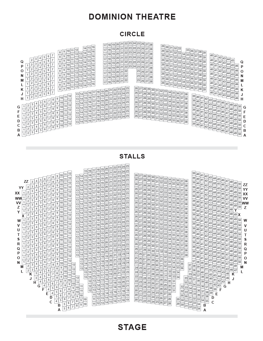 Dominion Theatre Seating Plan The Bodyguard, An American In Paris London Box Office
