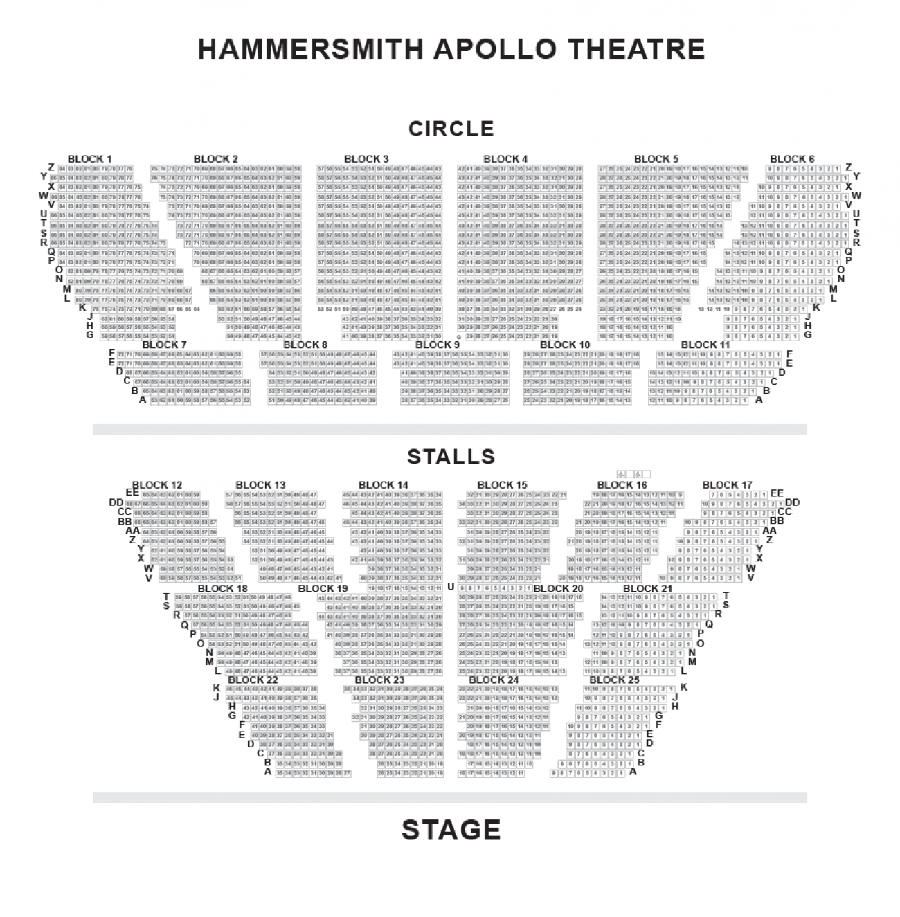 seating plan hammersmith apollo