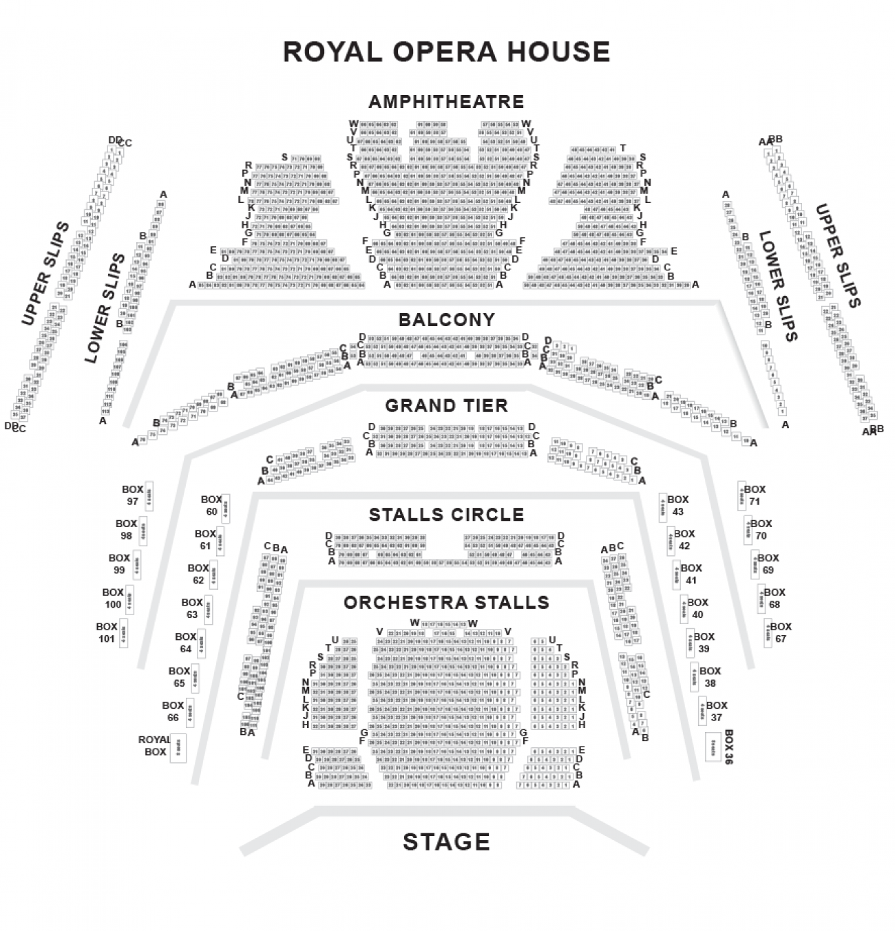 Covent Garden Royal Opera House Seating Plan