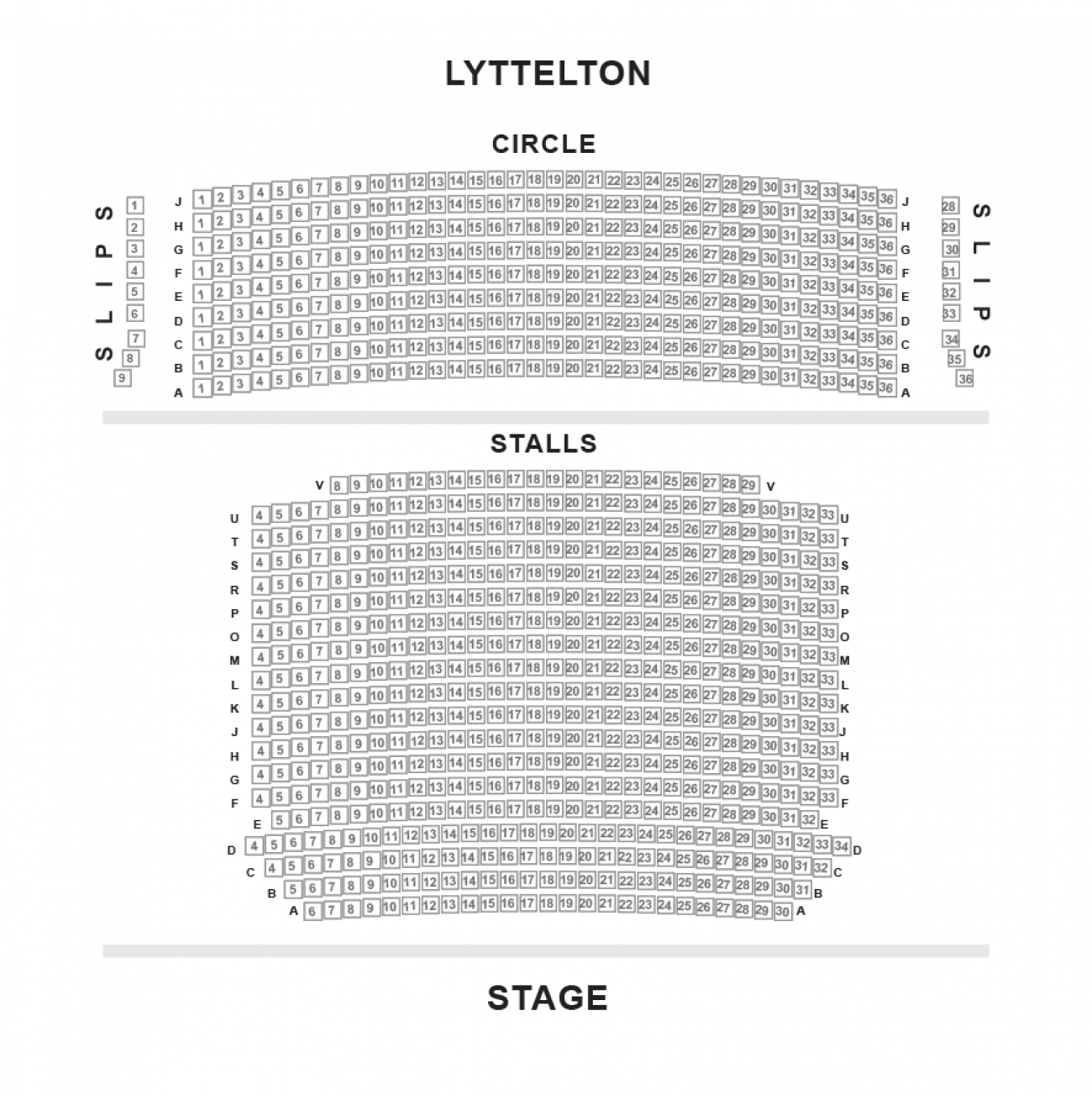 Lyttelton - National Theatre Seating plan Lyttelton - National Theatre Seating plan