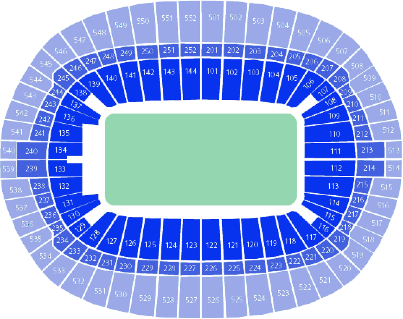 Wembley Stadium Seating plan