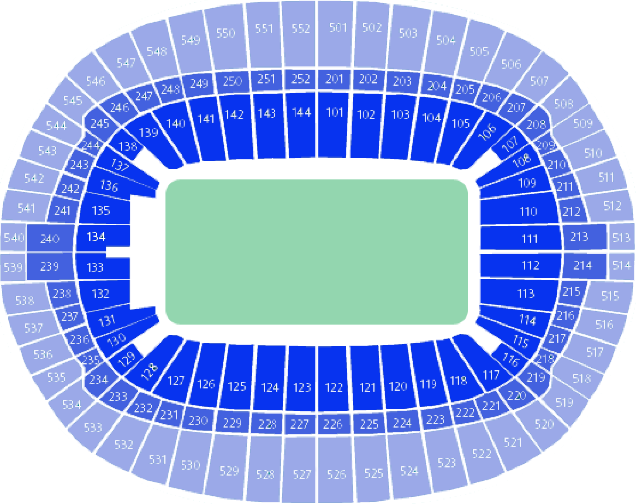 Wembley Seating Chart