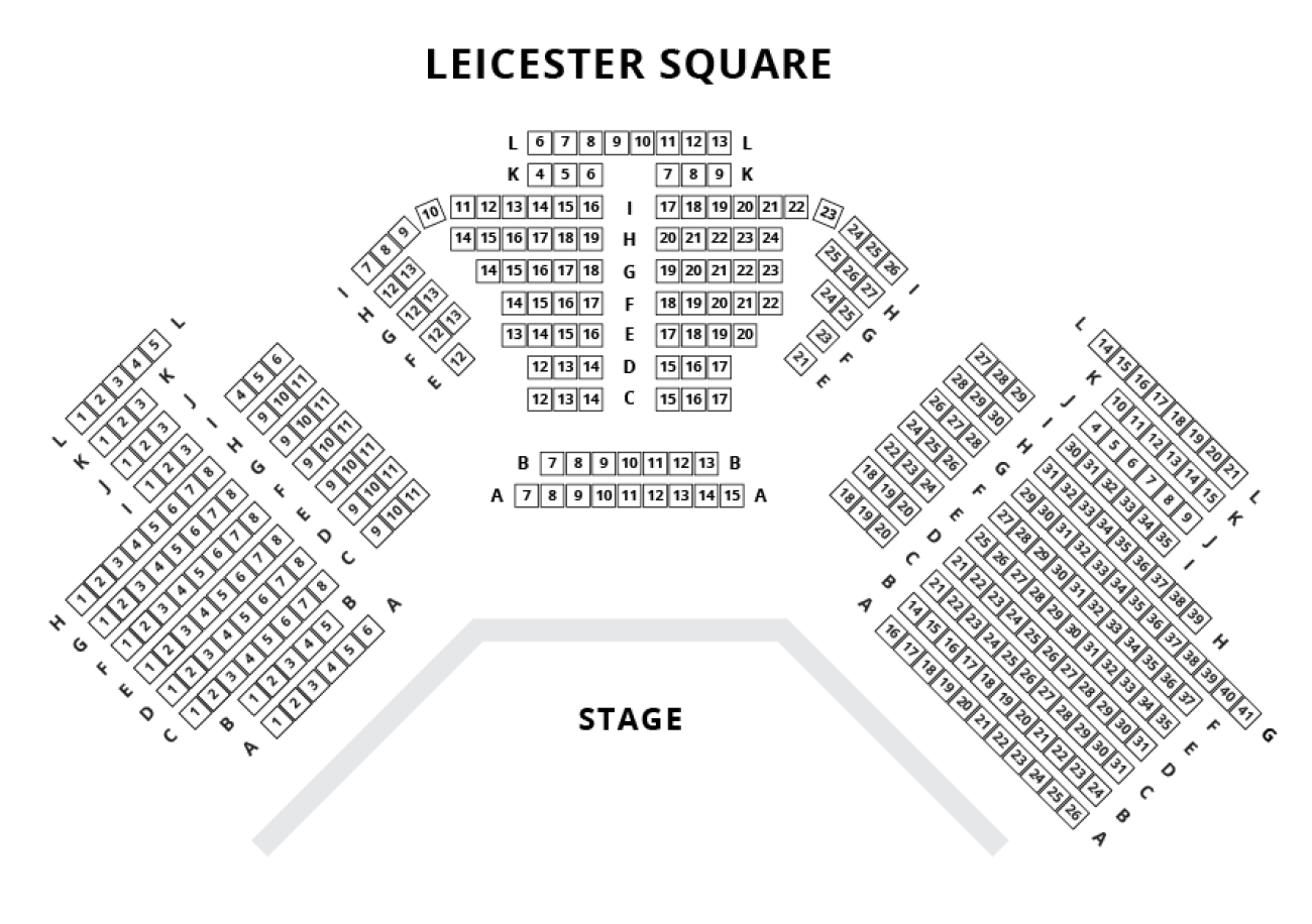 Leicester Square Theatre Seating plan Leicester Square Theatre Seating plan