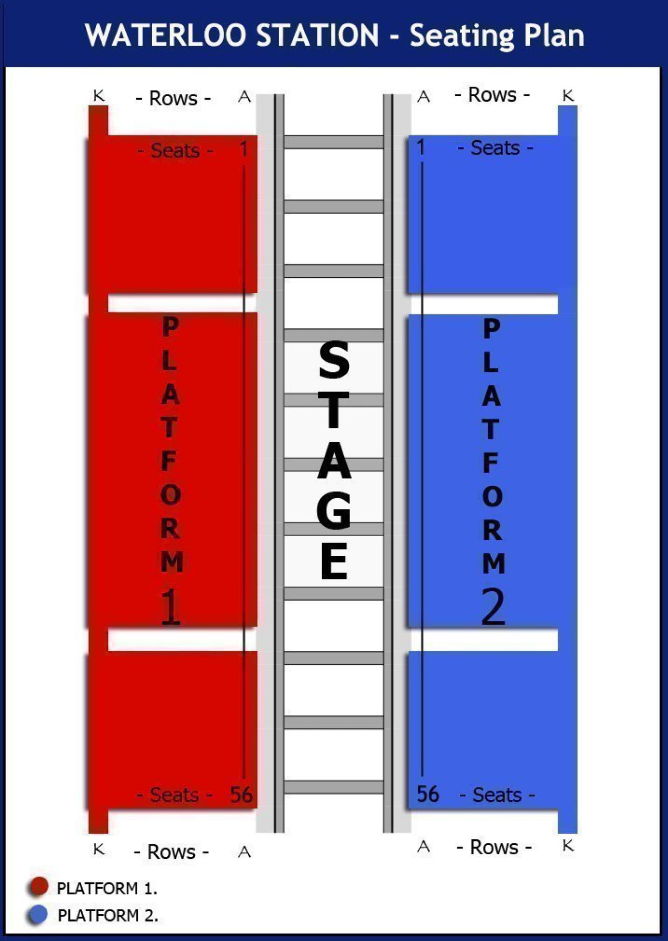 Waterloo Station Theatre Seating plan