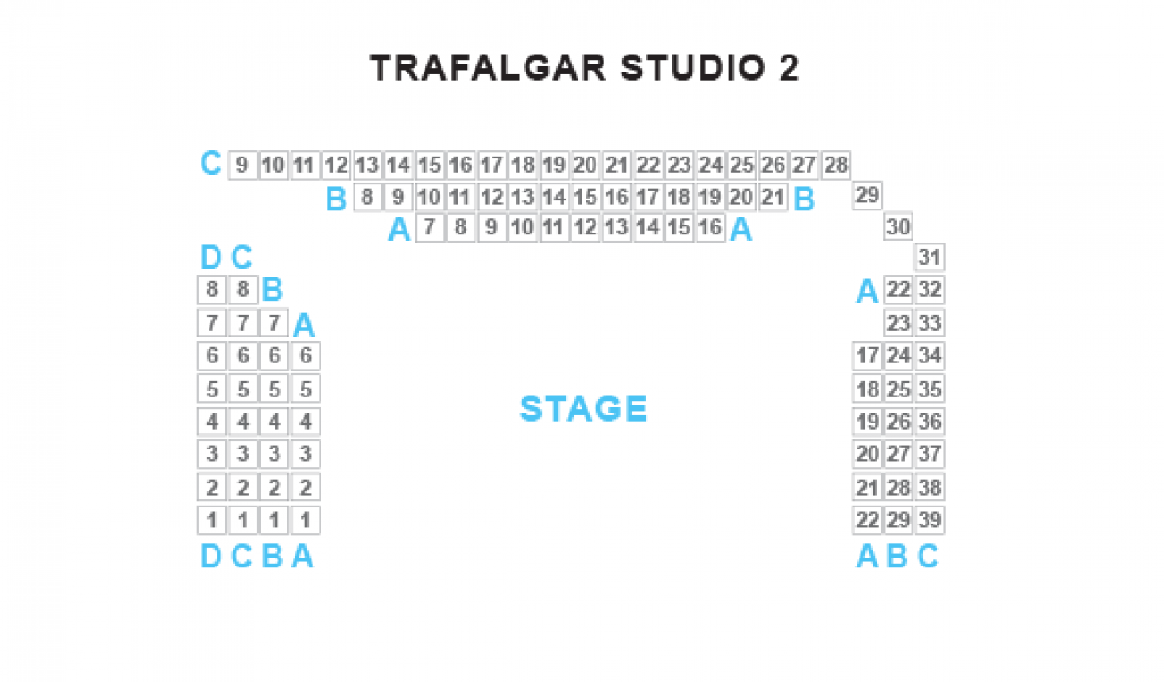 Trafalgar Studio Two Seating plan Trafalgar Studio Two Seating plan