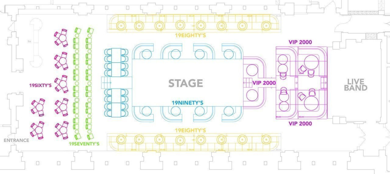 The Bloomsbury Ballroom Seating plan