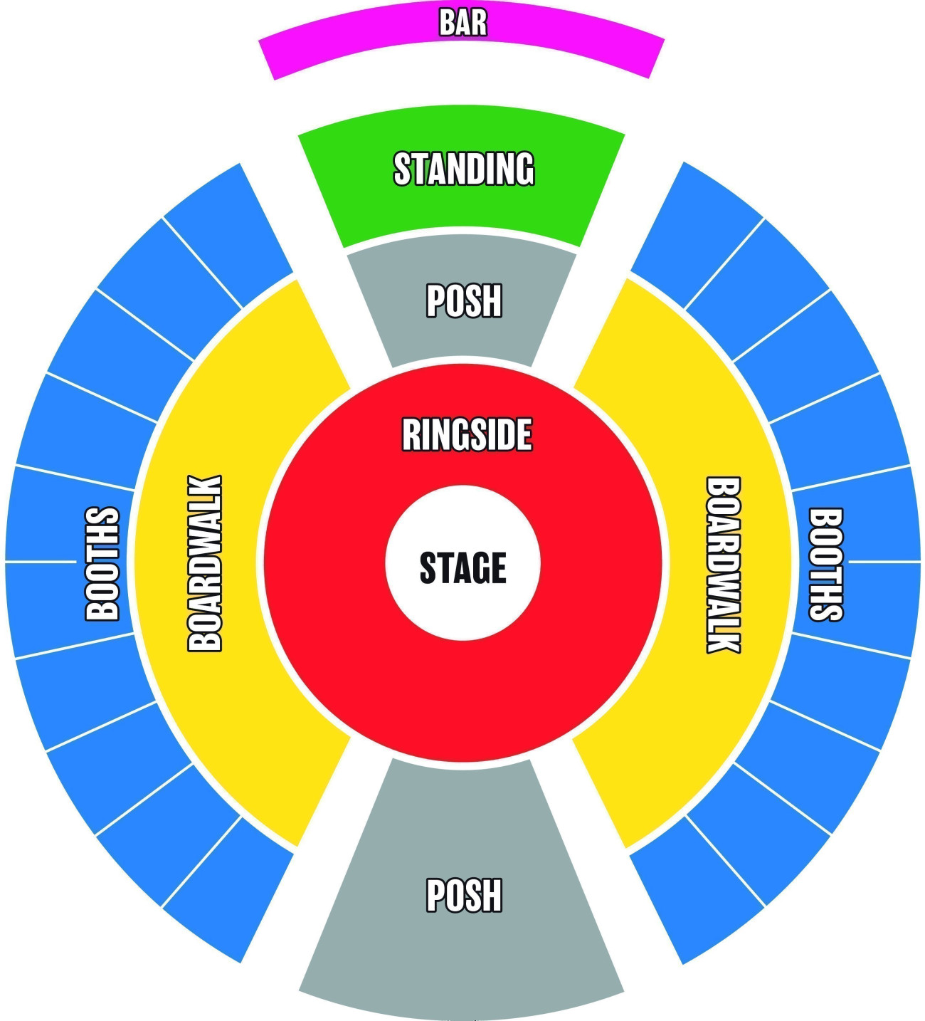 Spiegeltent in Leicester Square Seating plan