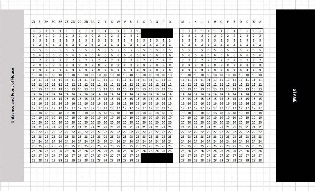 King's Cross Theatre (South Entrance) Seating plan King's Cross Theatre (South Entrance) Seating plan