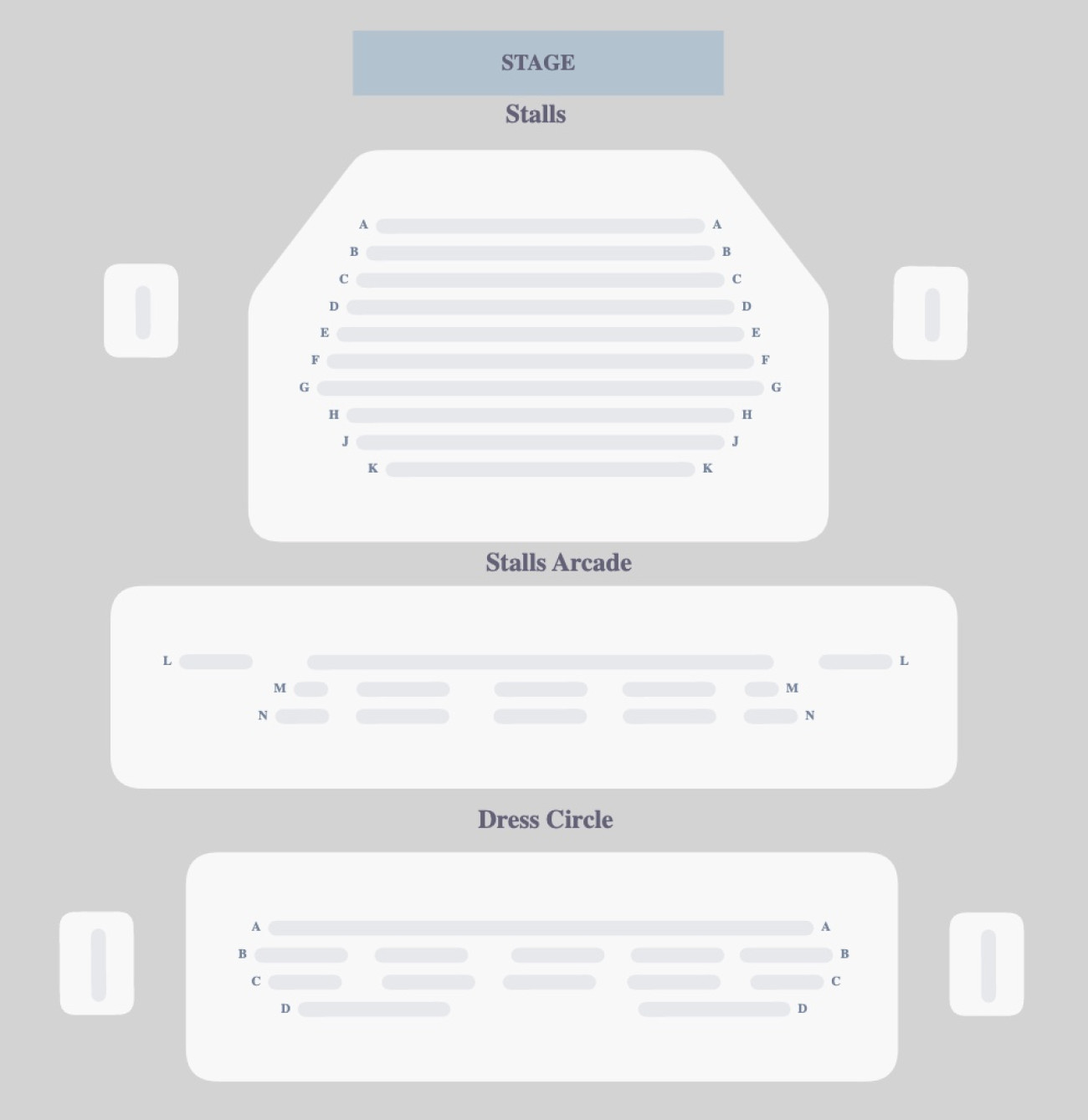 Hampstead Theatre Seating plan