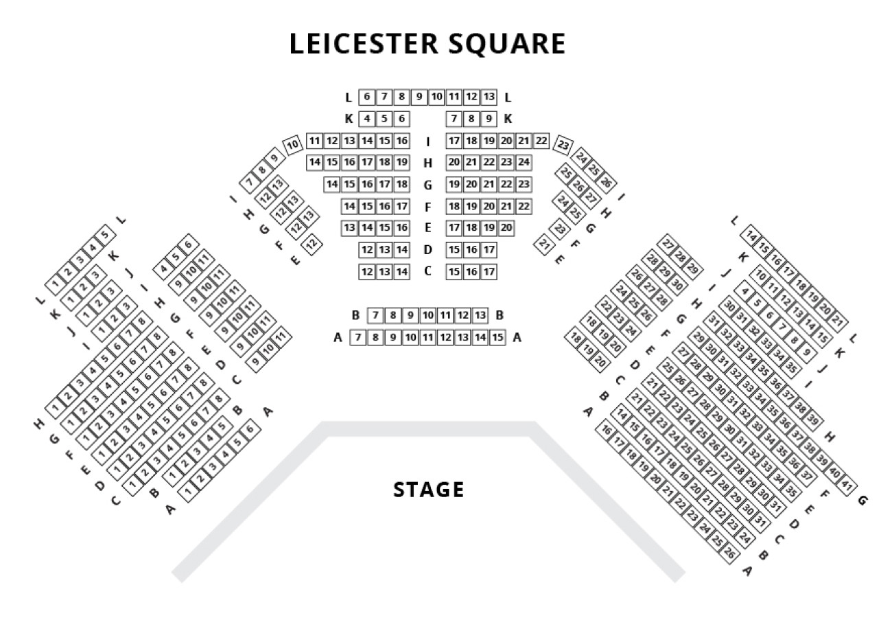Leicester Square Theatre Seating plan