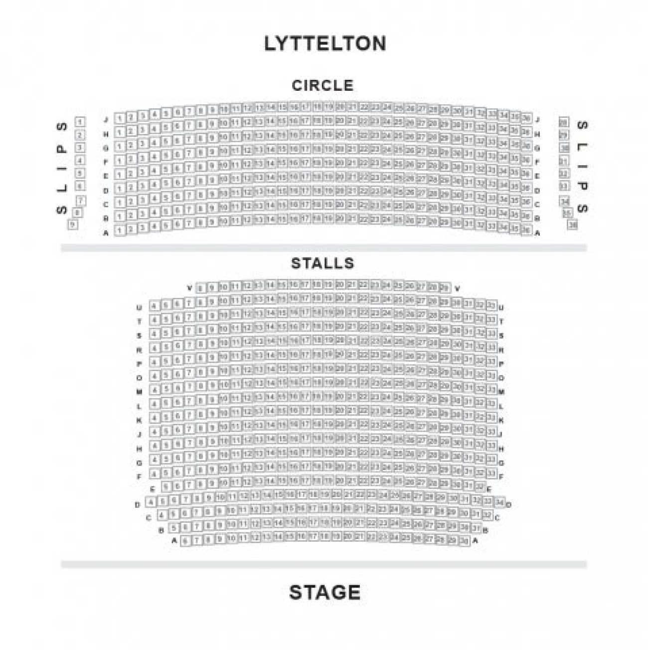 Lyttelton - National Theatre Seating plan
