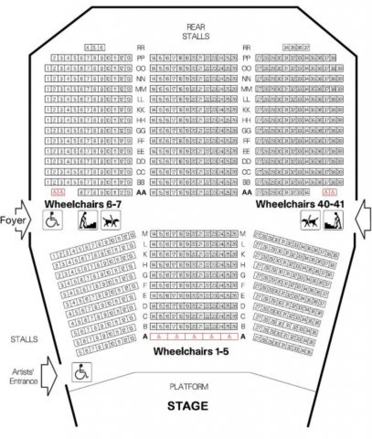 Queen Elizabeth Hall Seating plan Queen Elizabeth Hall Seating plan