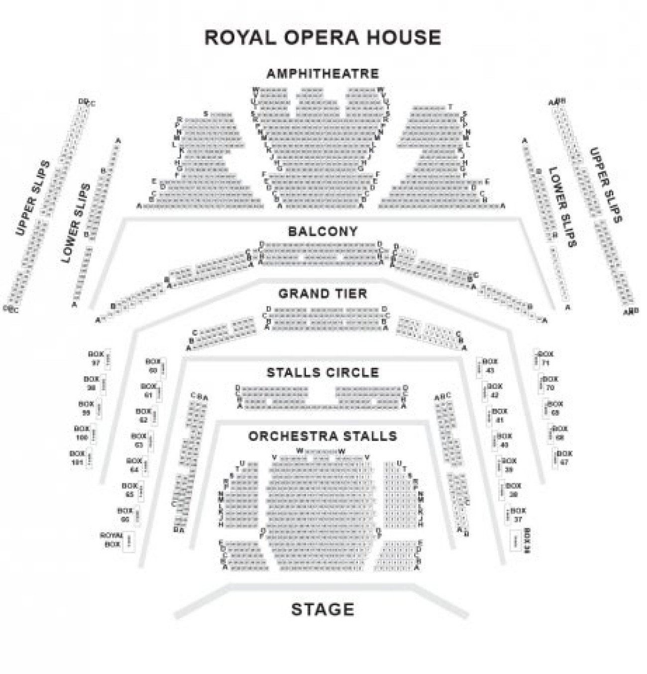 Royal Opera House Seating plan