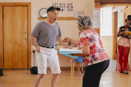 First look at Mark Rylance in rehearsals for TARTUFFE [REMIXED]