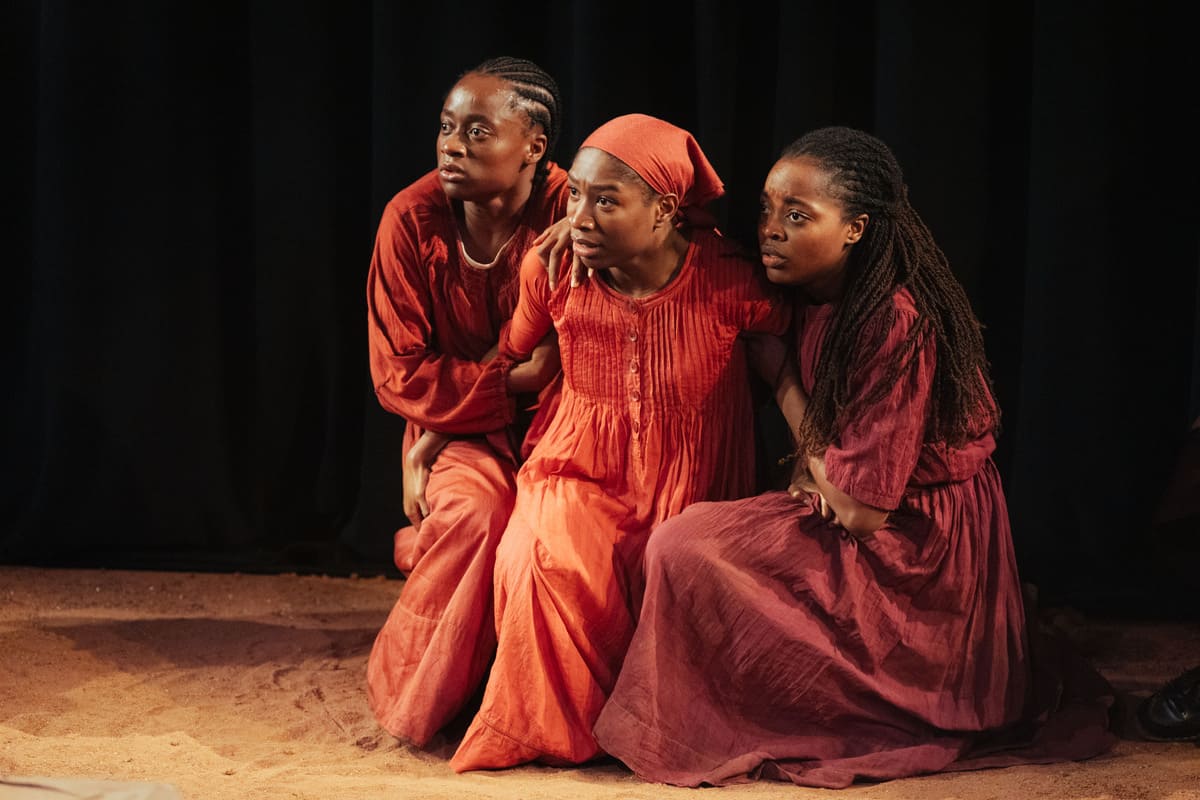 Hannah Akhalu, Tara Tijani and Sewa Zamba in Girls (credit Helen Murray)