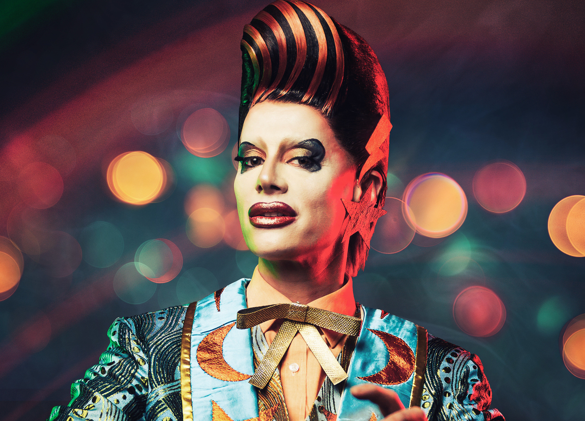 Divina de Campo as The Amazing Karnak for RIDE THE CYCLONE, credit Charlie Flint