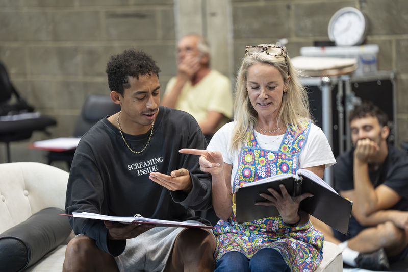 entertaining mr sloane young vic rehearsal images