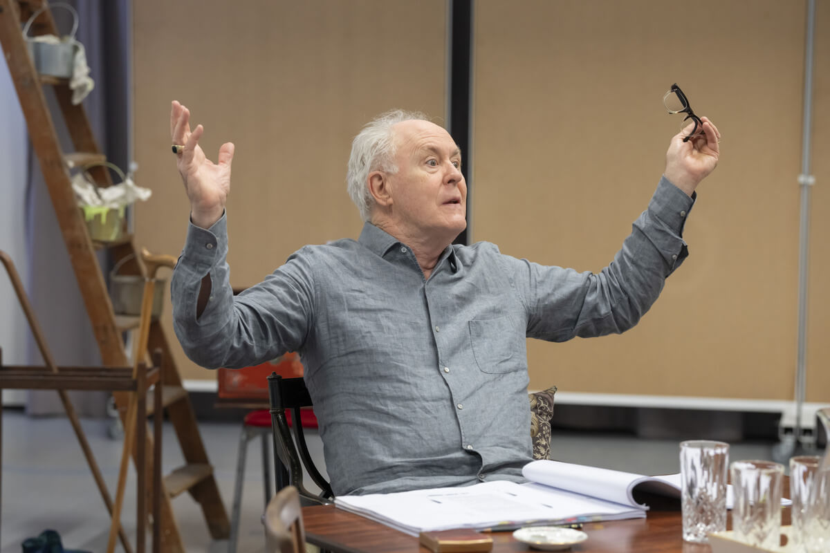 John Lithgow in rehearsals for GIANT at the Harold Pinter Theatre. Photo by Johan Perrson.