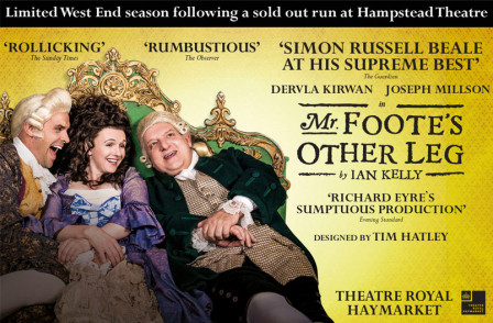Mr Foote’s Other Leg transfers to the Theatre Royal Haymarket