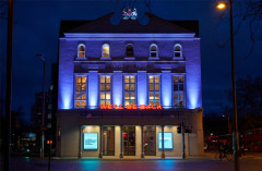 Facade of the Old Vic during the Covid-19 outbreak