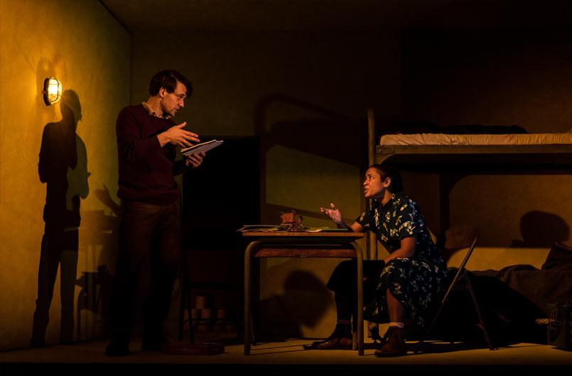 Nick Blood and Amaka Okafor in After The End at Theatre Royal Stratford East (Credit The Other Richard)