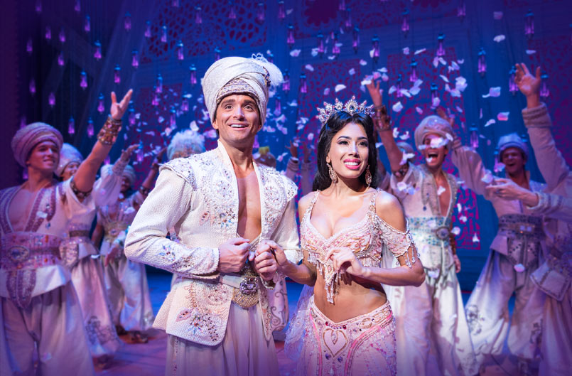 Aladdin (Matthew Croke) and Jasmine (Jade Ewen) wedding scene - photo by Deen van Meer