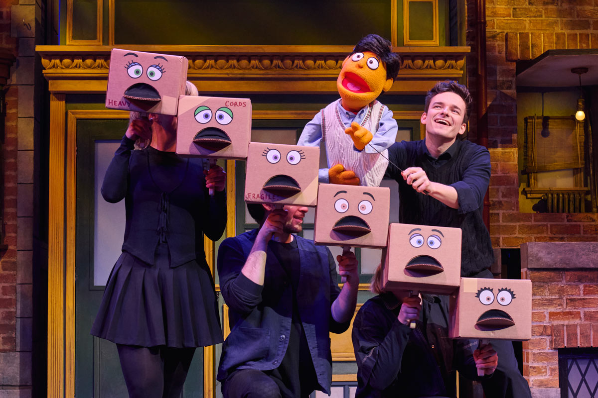 AVENUE Q. Noah Harrison (Princeton) and Company. Photo by Matt Crockett