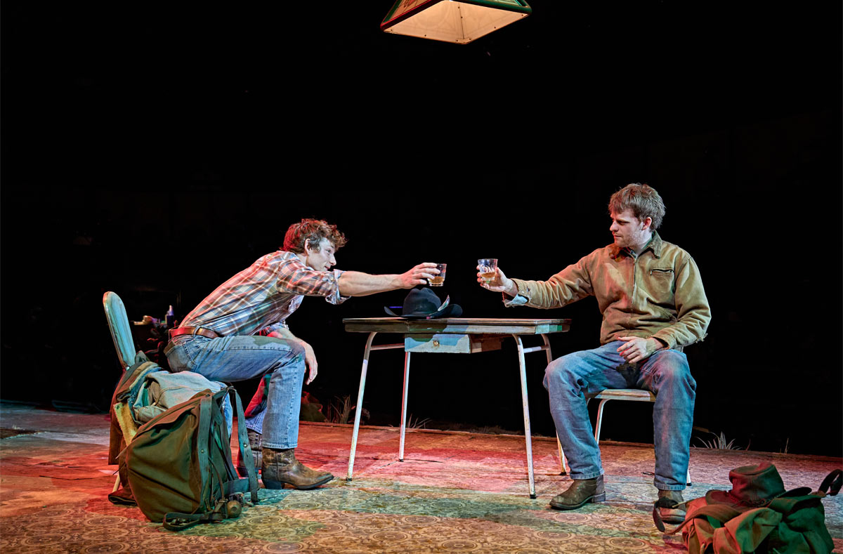 Brokeback Mountain. Mike Faist (Jack) and Lucas Hedges (Ennis). Credit - Manuel Harlan