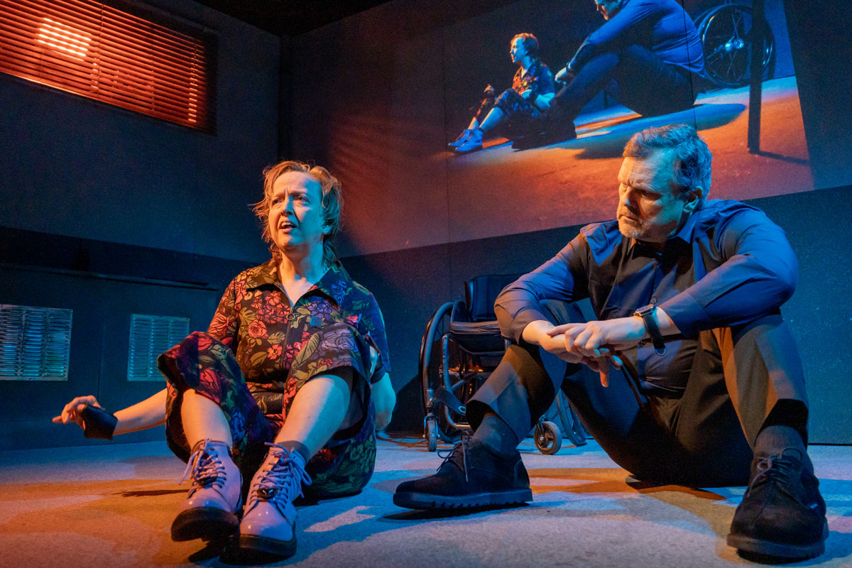 Athena Stevens and Ché Walker in Diagnosis at the Finborough Theatre. Copyright Alex Walton