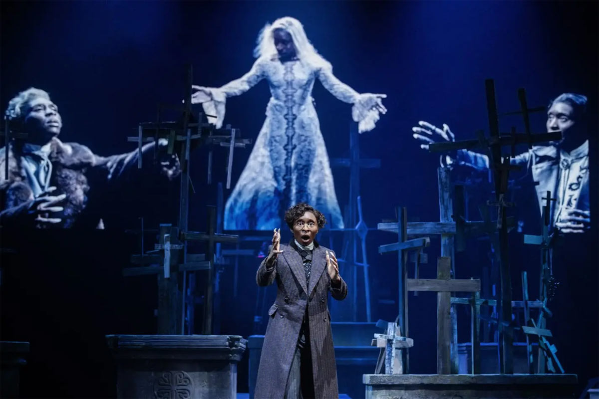 Cynthia Erivo in Dracula at the Noël Coward Theatre. Photography by Daniel Boud.