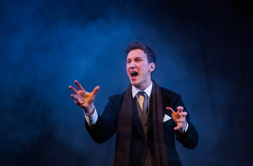 Max Hutchinson as 'The Actor' in THE WOMAN IN BLACK. Photo Tristram Kenton.