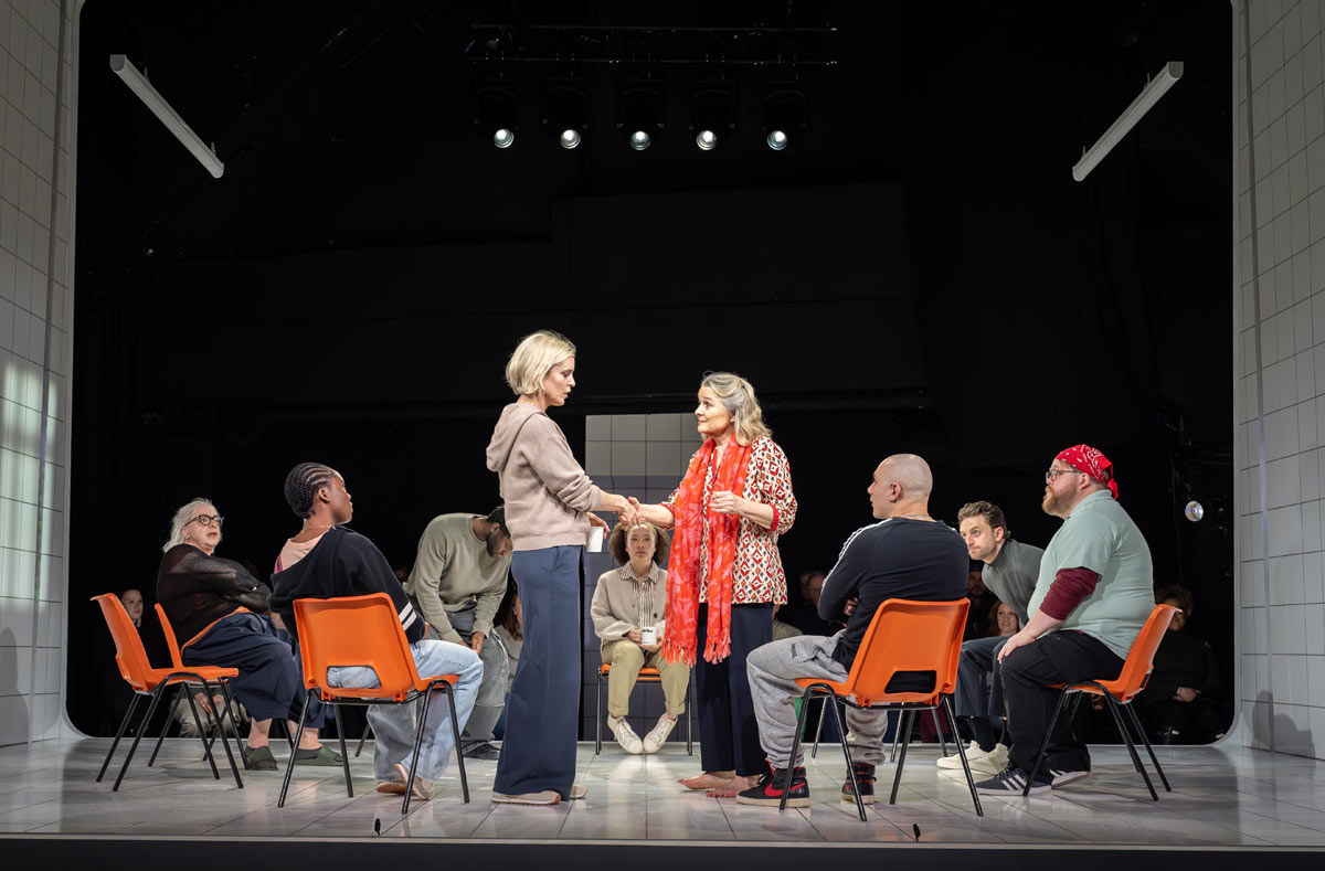 The cast of People, Places &amp; Things in the West End. Photo Marc Brenner.