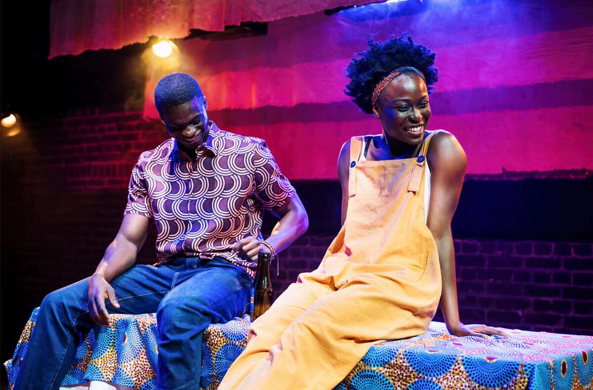 Nedum Okonyia (David, George and Nsala) and Diany Samba-Bandza (Hope Mabele) in POSSESSION at Arcola Theatre
